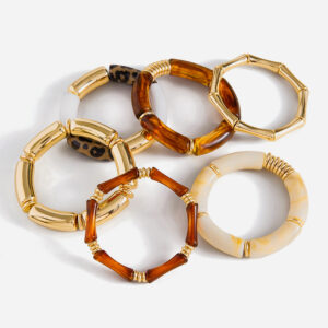 Vintage UV Gold Plated Resin Bangle