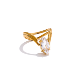 Minimalist Cubic Zirconia Delicate Ring