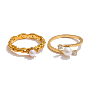 Natural Pearl Ring Minimalist Jewelry Gift