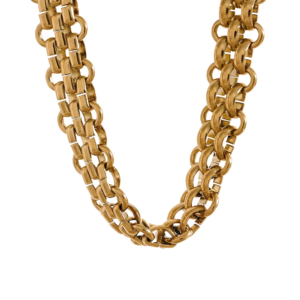 Cuban Chain Statement Necklace Bracelet Set