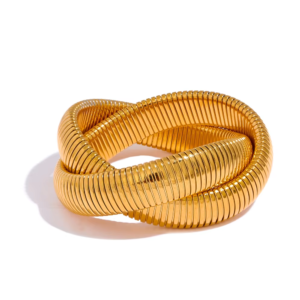 316L Wide Heavy Metal Stackable Bracelet Bangle