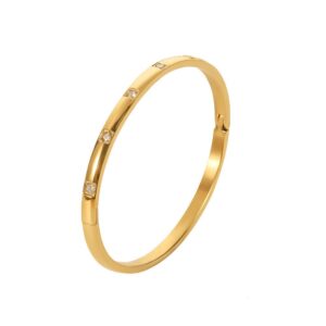 Cross-border Zircon Stainless Steel Bangle