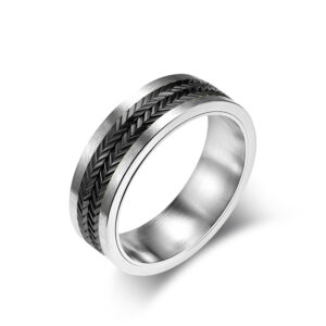 Wheat Pattern Rotatable Combined Ring
