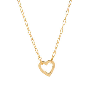 Heart & Circle Shape Pendant Necklace