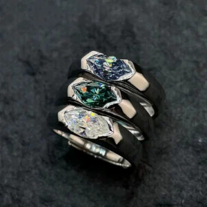 Eye of Horus Zircon Ring Hip Hop Egyptian Symbol Couple Ring