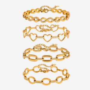 Hollow Rhinestone Tennis Chain Bracelet