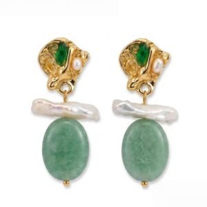 Natural Amethyst & Freshwater Pearl Earring for Women