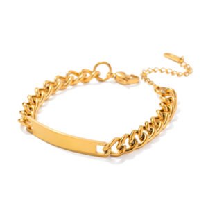 Hip Hop Cuban Link Gold Plated Bracelet For Men Women