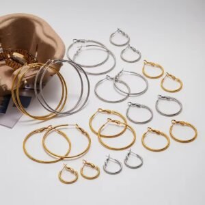 20mm 40mm 60mm Large C Hoop Earrings