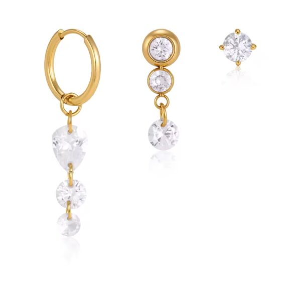 Zircon Tassel Ear Cuff Drop Earrings