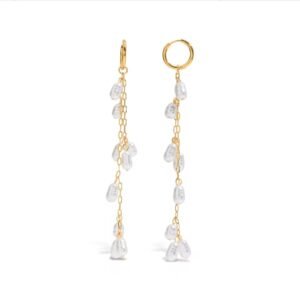 Wedding Dangle Earrings Acrylic Pearl Tassel Earrings
