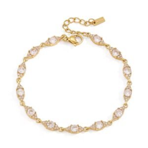 Luxury Gradient Zirconia Tennis Bracelet Waterproof Rhinestone Jewelry