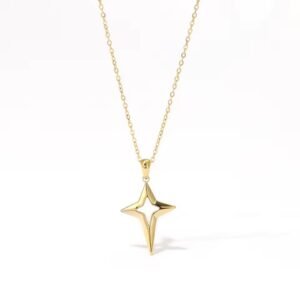 Hollow Star Necklace Layered Pendant Minimalist Charm Chains Necklaces