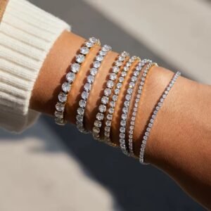 Princess Cut Chain & Link Bracelets Tennis Chain Zircon Bracelet