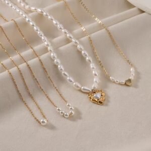 Real Natural Baroque Freshwater Pearl Pendant Necklace