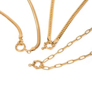 DIY Charm Chain Necklace Jewelry Snake Cuban Curb Cable for Charms Chain