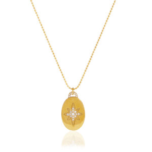 Minimalist Rhinestone Starburst Necklace