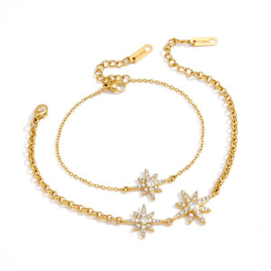 316L Fade-proof Eight-pointed Star Bracelet Jewelry for Women Men