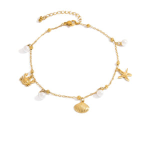 Ocean Style Starfish Double Layer Stackable Anklet for Summer