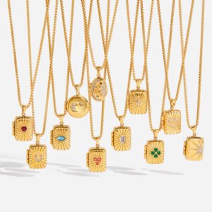 Tarot Locket Stainless Steel Vintage Necklace