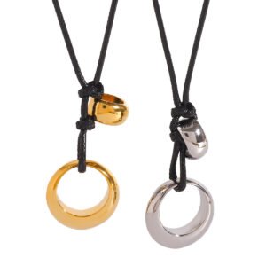 Irregular Circle Stainless Steel Necklace