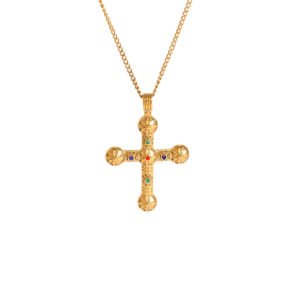 European Diamond Cross Titanium Steel Sweater Chain