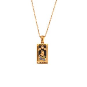 Stainless Steel Tarot Zircon Necklace