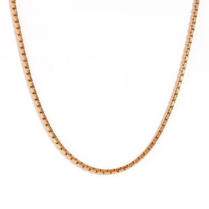 Titanium Steel Box & Blade Chain Necklace