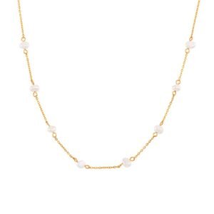 Pearl Necklace & Twisted Bracelet Set