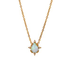 Vintage Opal Drop Jewelry Set For Women