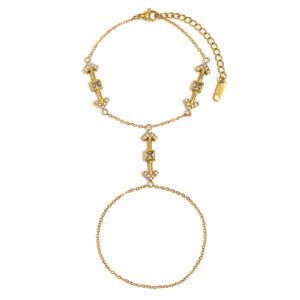 Arrow Finger Chain 18K Gold Plated Hand Set