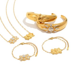 Sun Two-tone Jewelry Set