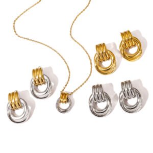 Titanium Steel Fadeless Necklace Earring Jewelry